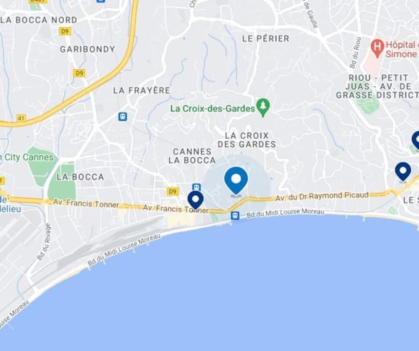Residence De Luxe Sun Paradis, Studio Terrasse, Vue Mer Piscine Cannes Ngoại thất bức ảnh